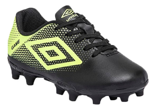 Botin Umbro Futbol Niño Campo Game Fg Negro-verde Cli