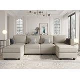 Sofá Modular  Con Chaise Reversible - Gris