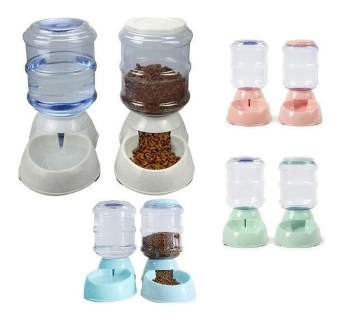 Pack De Dispensadores De Agua Y Comida Pata Gatos 