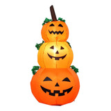Fantasma De Calabaza Inflable De Halloween De 4 Pies Con [u]