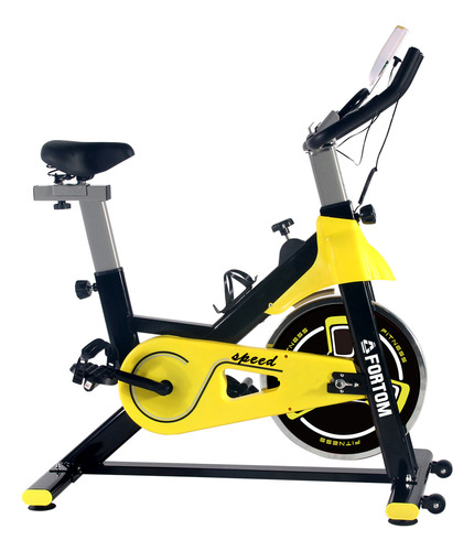 Bicicleta Spinning Black/yellow Disco 8 Kg Fortom