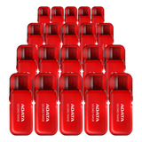 Kit 20 Memoria Usb 64gb Abatible Rojo Mayoreo