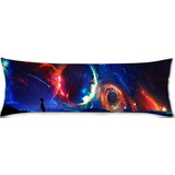 Cojin Almohada Larga Espacio Galaxia Planetas 35x100cm