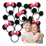 24 Paquete Diademas Orejas Moño Mimi Y Mickey Mouse Fiesta