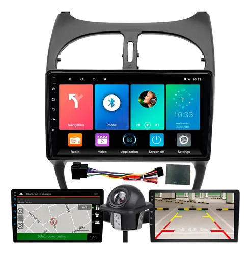 Estereo Pantalla 9 Multimedia Gps Android Peugeot 206 D Cjf | Mismo precio en cuotas