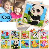 Rompecabezas Madera Para Niños. Pack 10puzzles