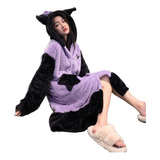 Camisón De Felpa Pijama Bata Kawaii Anime Kuromi Invierno