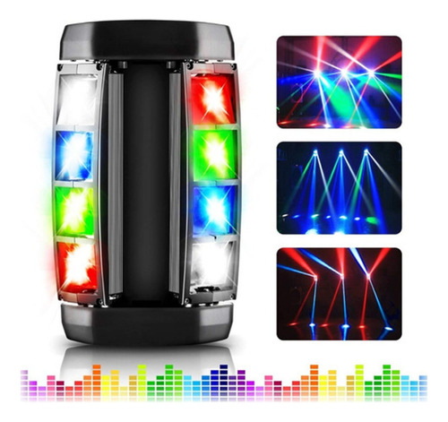 Mini Spider Rgbw Efectos Luz 8x3w Dmx512 Led Láser Luces Dj