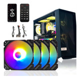 Kit 4 Ventiladores Pc Gamer 120mm Rgb Disipadores Para Cpu