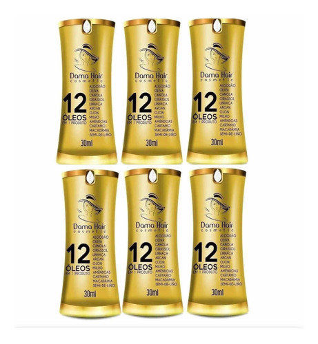 12 Óleos Dama Hair Cosméticos (atacado 10 Unidades)