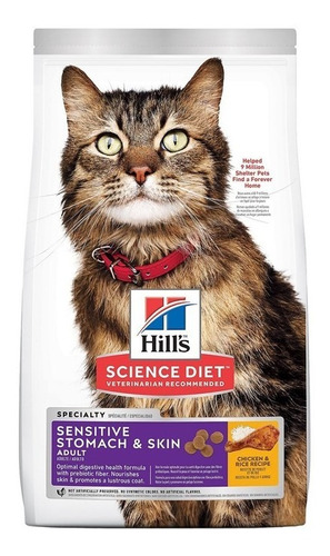 Hills Sensitive Stomach And Skin Adult 1,58kg. Para Gatos.