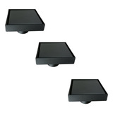 Pack X 3 Unidades Rejilla Invisible 10x10 Acero Inox Negra