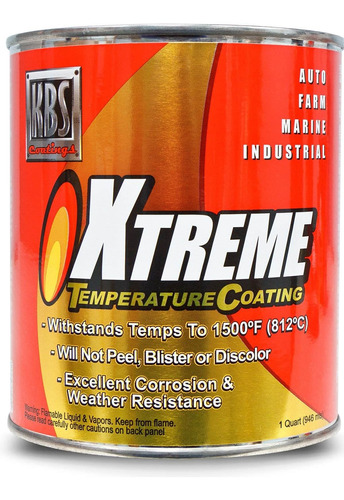Kbs Coatings Recubrimiento De Temperatura Xtreme, Color Negr