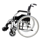 Cadeira De Roda Em Aluminio Dobravel Modelo D600 Dellamed Cor Preto Assento 48cm