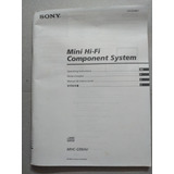 Manual Mini Hi-fi Component System Sony Mhc-g99av
