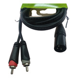Cable De Audio Con Plugs Tipo Cannon A 2 Plugs Rca