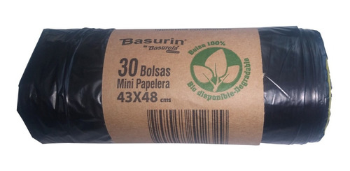 Bolsas De Basura Por 30und Minipapelera Biodegradable