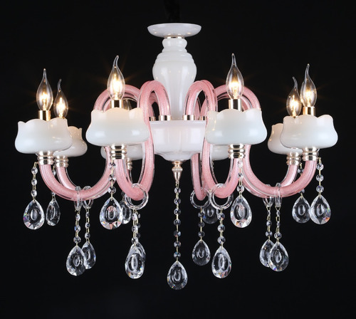 Lampara Candil Cristal Candelabro D'gala Hq9061 8 Luces