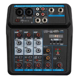 Consola Sound Xterme 4 Ch Interface Grabacion A Pc Bt 48v Eq