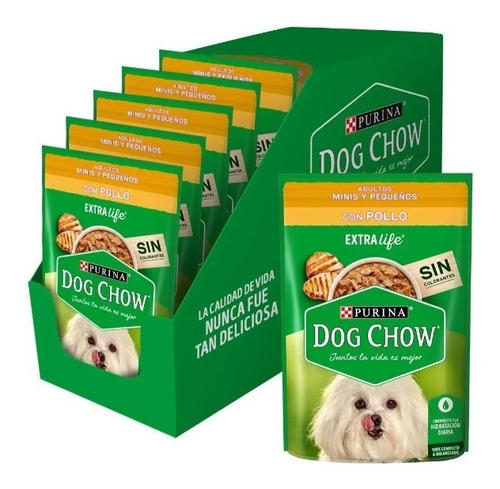 Caja Dog Chow Pouch Adulto Mini Pequeño 15x100 Grs (1.500kg)