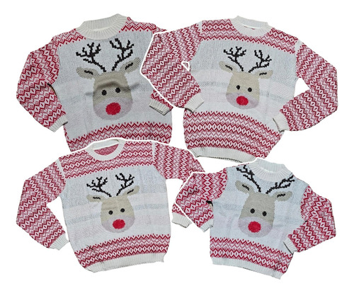 Sueter Navideño Rodolfo El Reno Ugly Sweater