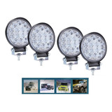 X4 Luces Foco Neblinero Led 27w 4x4 Auto Caminon Redondo