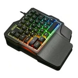 Teclado Gamer Rgb Iluminado Single Handed Keyboard K7