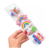 Pinzas Moño Accesorios Cabello Niña Arcoiris Brillante Pelo 