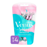 Rastrillos Gillette Venus Suave Sensitive Para Depilar 4 Pzs