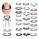 26 Gargantilla Choker Necklaces Black Lace,accesorios Collar