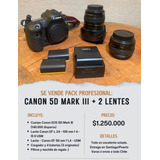 Canon 5d Mark Iii + Lente Canon 24-105 F4 L + 50 F1.4 Mm