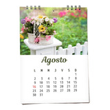 Calendario De Pared Para Colgar De Flores 20x30 Anillado 