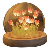 Tulipanes Flores Artificiales Eternas Con Luz Led