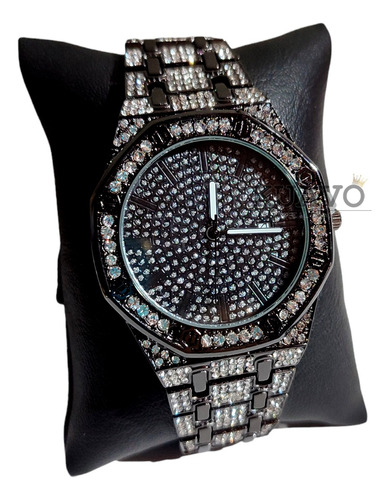 Reloj Full Ice Unisex Strass Brillo Diamante Trap Calendario