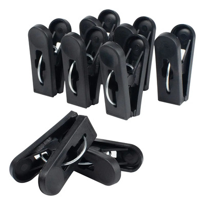 Pinzas para Colgar Ropa\u002FTendedero | Ganchos Multiusos para Lavandería, Alimentos y Manualidades | Clips de Plástico Reciclado de Máxima Resistencia | Paquete de 36 Piezas Color Negro | MercadoLibre