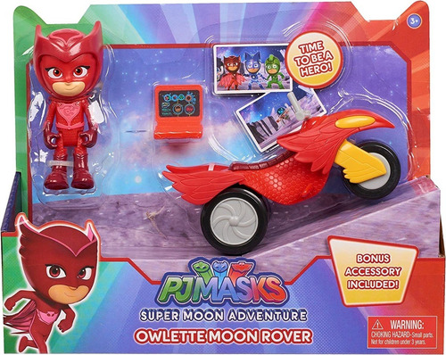 Figura Pj Masks Super Moon Rover Owelette  Original Nueva