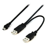 Usb 2.0 Mini 5 Pin To A Male Data Power Pc Hdd Y-cable Cofre