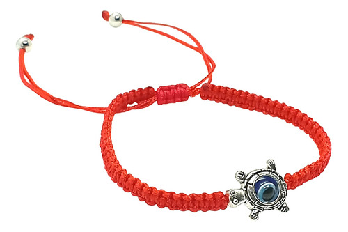 Pulsera Hilo Rojo Dije Tortuga Y Ojo Turco | Bisutería Lola