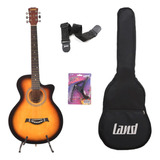 Kit Violão Sunburst Aço La 39+capa+correia+capotraste