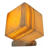 Lampara De Piedra Natural Onix Cubo De 15cms Buro Oficina