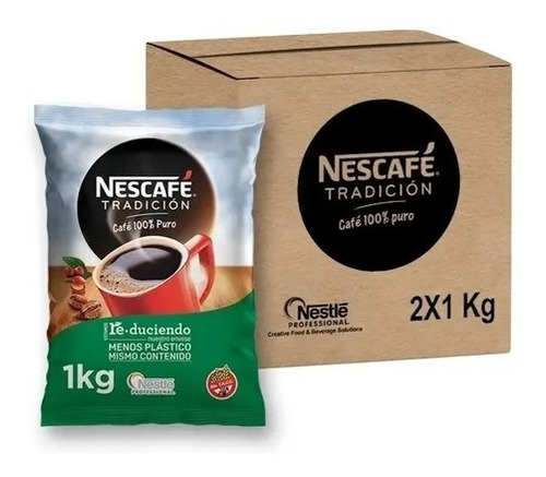 Nuevo Nescafe Tradición Eco Pack 2kg Soluble Granulado