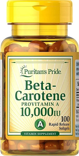 Puritans Pride Beta-caroteno 10.000 Cápsulas Blandas Ui, 1.