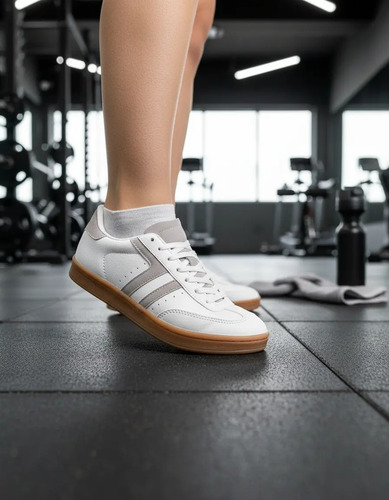 Tenis Mujer Moda Samb Zapatos Dama Blanco Beige En Tendencia Cómodos Casual Modelo Jane Casfe | Envío gratis