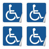 Señalamiento 4 Calcomanías Para Auto Discapacitados