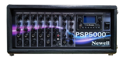 Mixer Amplificado 6 Canais Com Efeito Newell Psp5000 Bt-rec