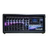 Mixer Amplificado 6 Canais Com Efeito Newell Psp5000 Bt-rec