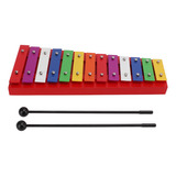 Profissional Glockenspiel Colorido Xilofone Alumínio Vidoeir