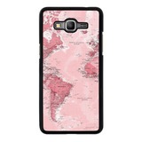 Funda Para Samsung Galaxy Mapa Mundo Rosa Tumblr Mujer