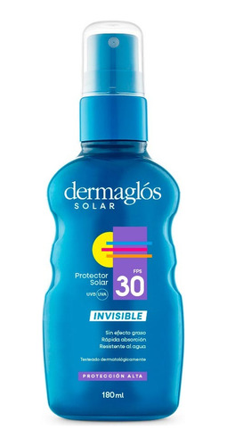 Dermaglos Protector Solar Solar Fps30 Invisible Spray X 180