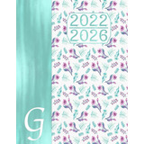 Libro: Monograma Caligrafía G  Agenda Quinquenal 2022 - 202